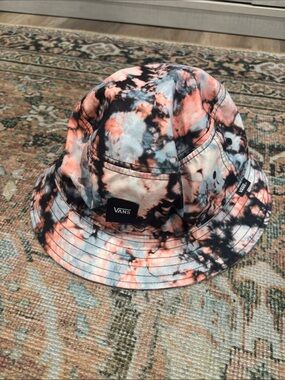 Vans Tie-Dye Bucket Hat. Pink, Black & Light Blue